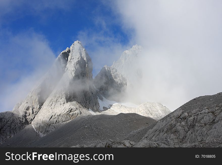 Yulong snow mountain shot in Yunnan, China. Yulong snow mountain shot in Yunnan, China