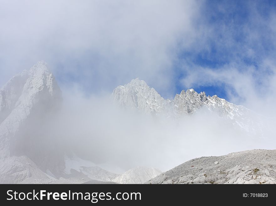 Yulong snow mountain shot in Yunnan, China. Yulong snow mountain shot in Yunnan, China