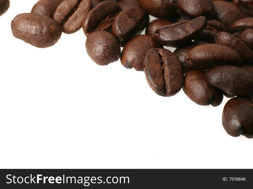 Cofee bean frame with empty copy space below. Cofee bean frame with empty copy space below