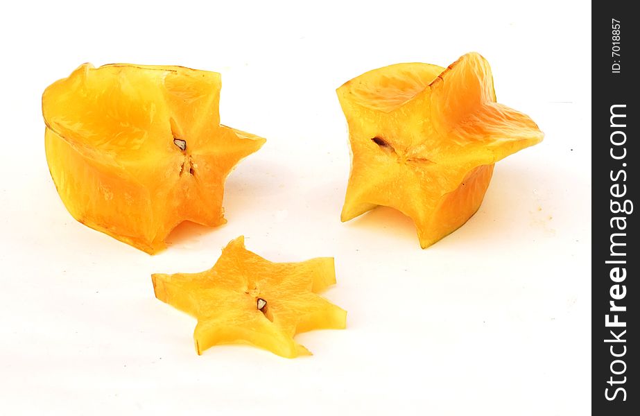 A carambola and its section