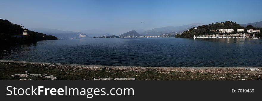 Landscape of Lake Maggiore (Italy). Shot taken from Laveno Mombello. Landscape of Lake Maggiore (Italy). Shot taken from Laveno Mombello.