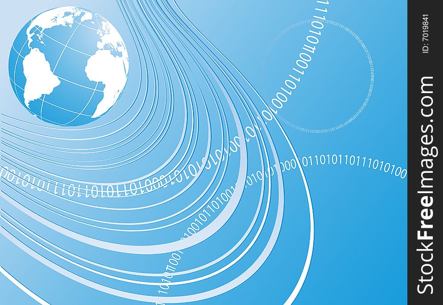 Abstract vector concept of global connection