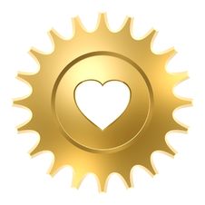 Golden Heart Gear Stock Photography Golden Heart Gear Stock Photography