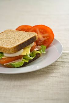 A Delicious And Healthy Sandwich Stock Photo