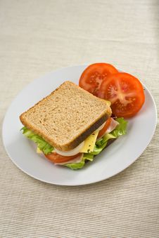 A Delicious And Healthy Sandwich Stock Image
