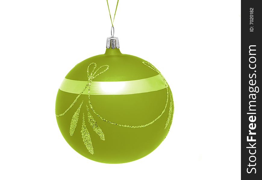 Decorative Christmas ball isolated on White Background