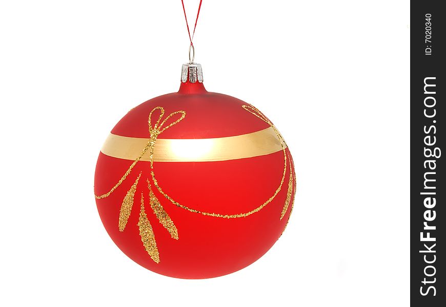 Decorative Christmas ball  isolated on a white background