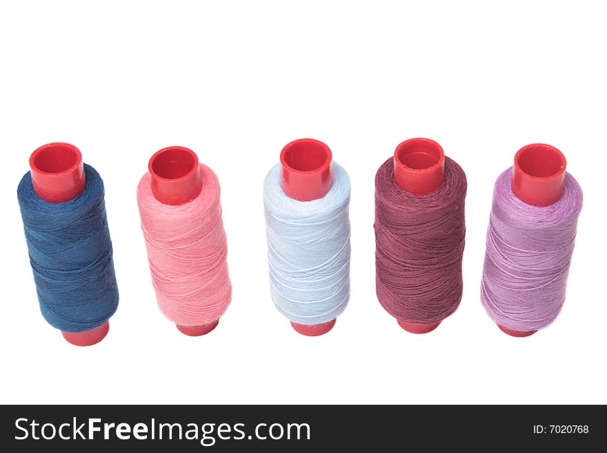 Colored threads isolated on white. Colored threads isolated on white.