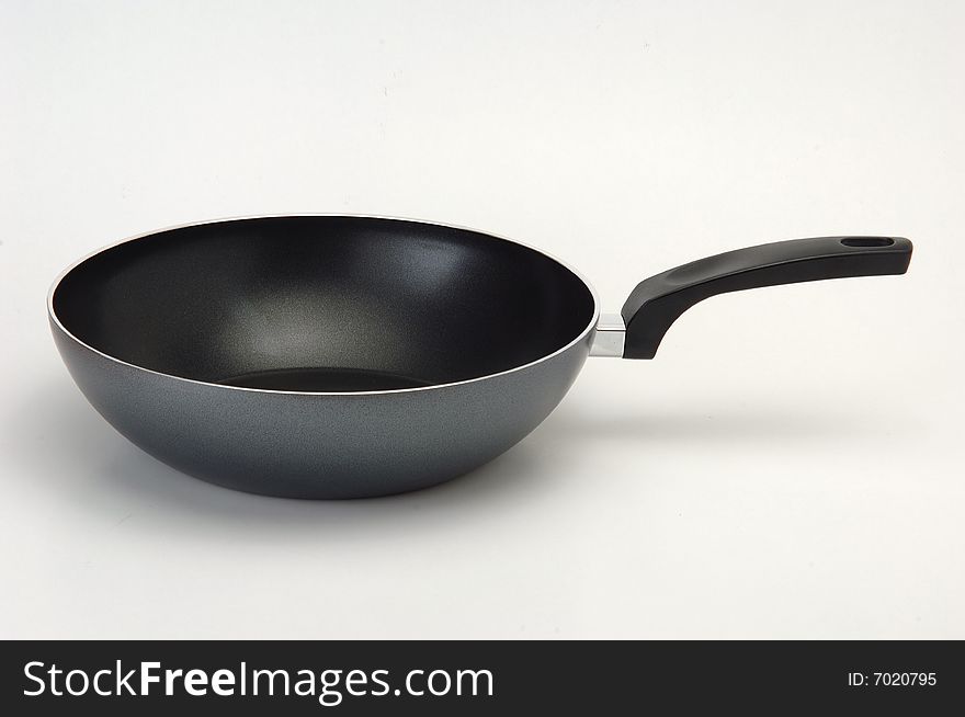 Fryer pan on white background