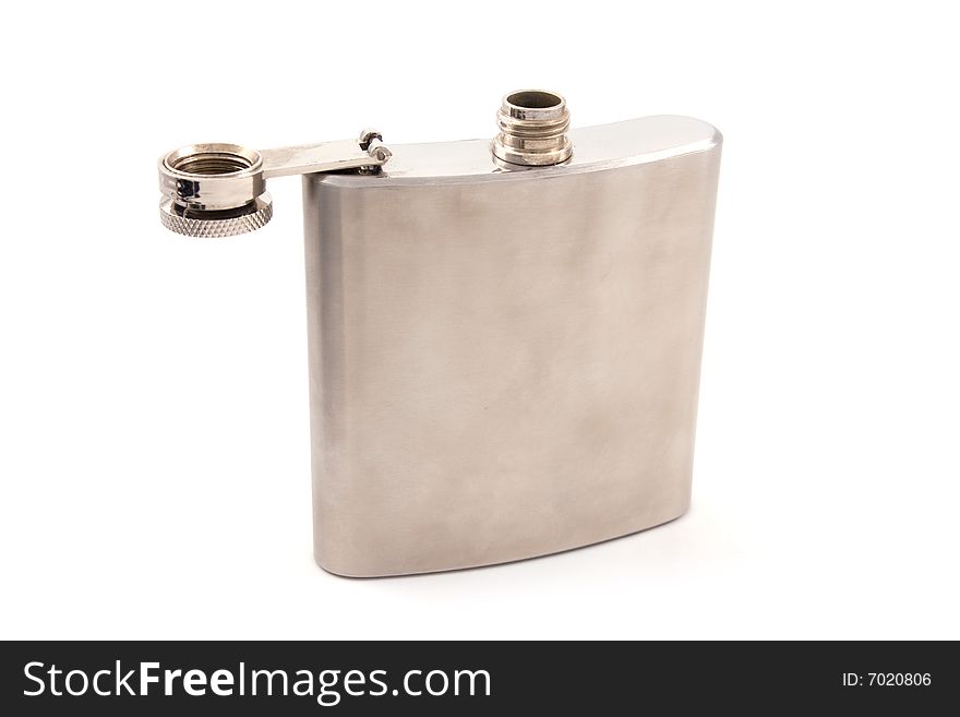 Hip Flask isolated on a white