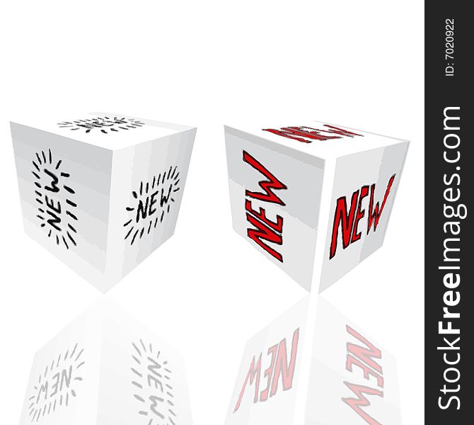 A fully scalable vector illustration of two New 3D Boxes. Jpeg & Illustrator AI file formats available.