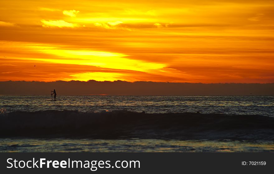 sunset, La Jolla Shore, San Diego, California