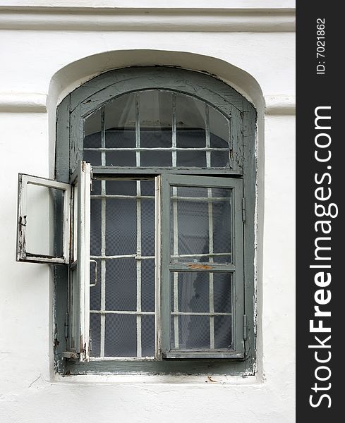 Open window in Pechersk Lavra (Caves Monastery), Kyiv,Ukraine.