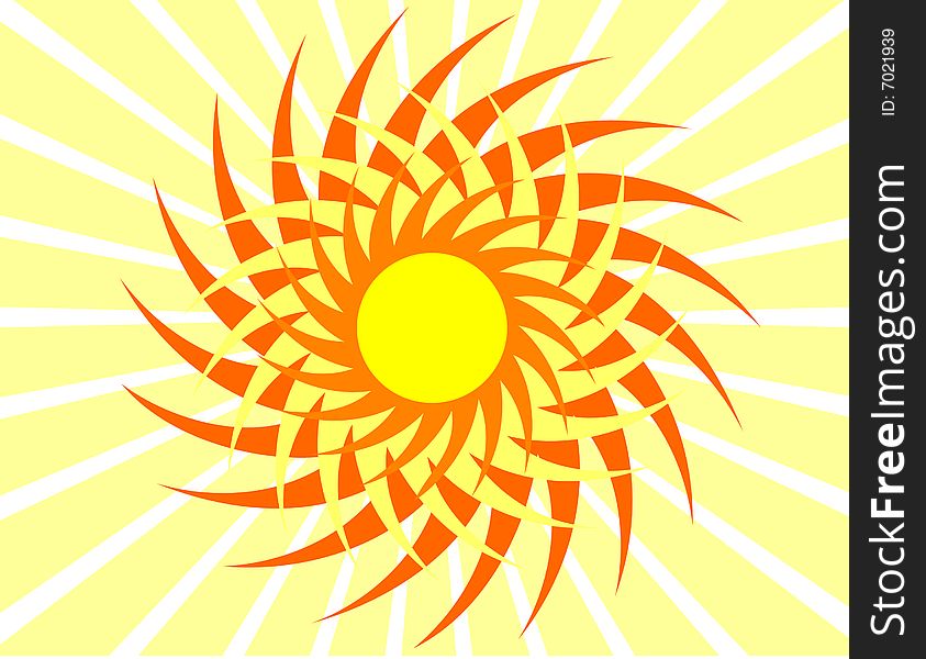 Abstract background with sun.Vector illustration. Abstract background with sun.Vector illustration.