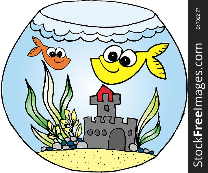 Fish Bowl Illustration - Free Stock Images & Photos - 7022177