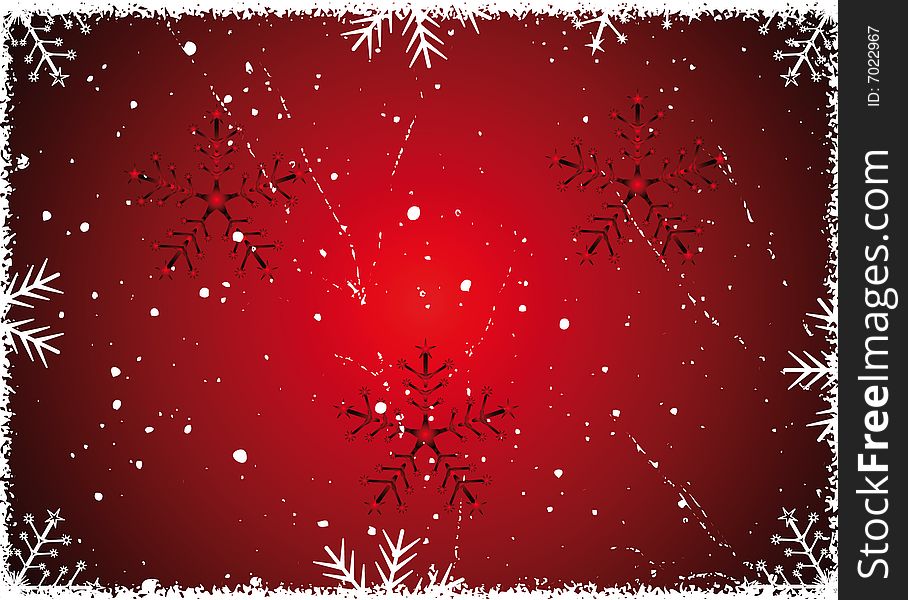 Red abstract Christmas background with snow. Red abstract Christmas background with snow.