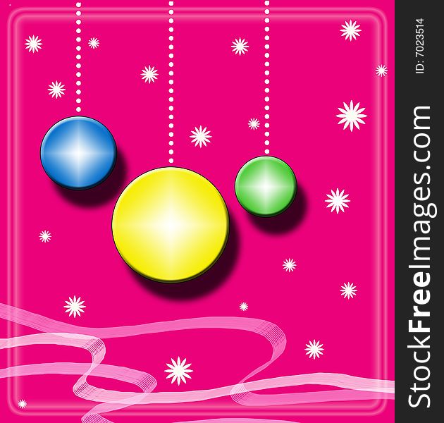 Background with colorated christmas balls