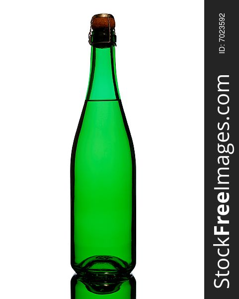 Silhouette of Champagne Bottle isolated on the white background. Silhouette of Champagne Bottle isolated on the white background