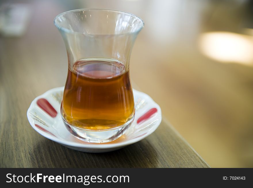 Tea served in traditional Turkish way. Tea served in traditional Turkish way.