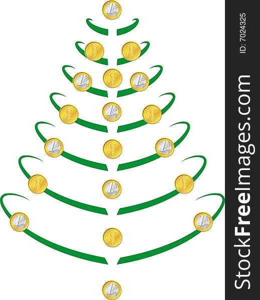 Christmas Tree With Coins