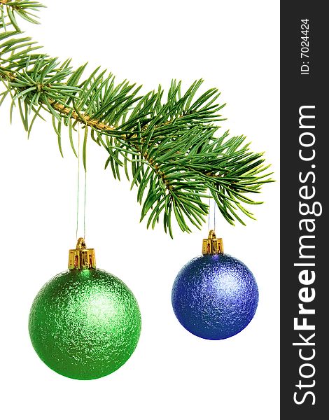 New year. Christmas. Tree decoration. Bow. Isolated.