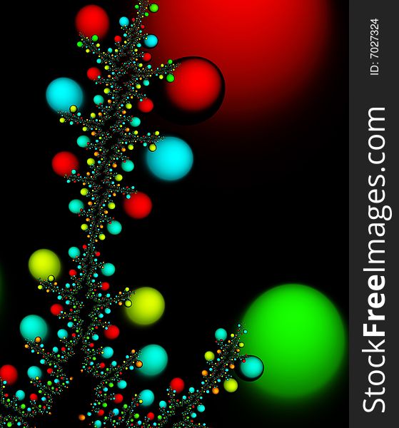 Garland of bright colored balls. The background for a festive greeting cards. Garland of bright colored balls. The background for a festive greeting cards.