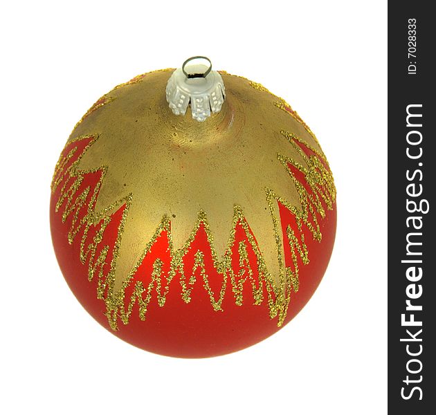 Isolated Red Christmastree Ornament