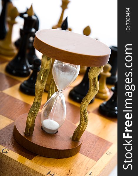 Chess Composition With Hourglass