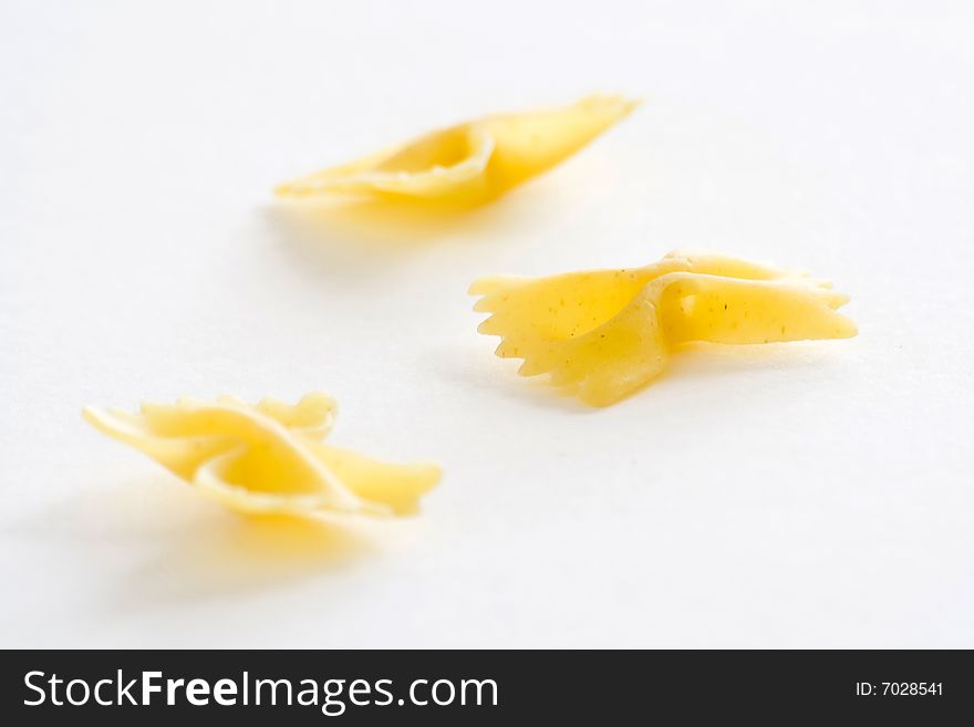 Fresh uncooked raw italian pasta