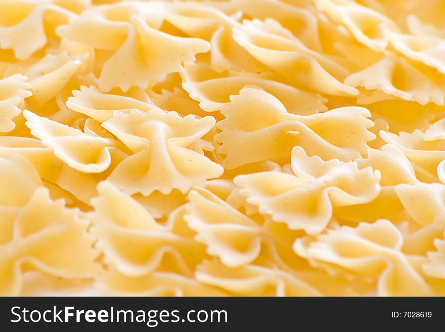 Fresh uncooked raw italian pasta