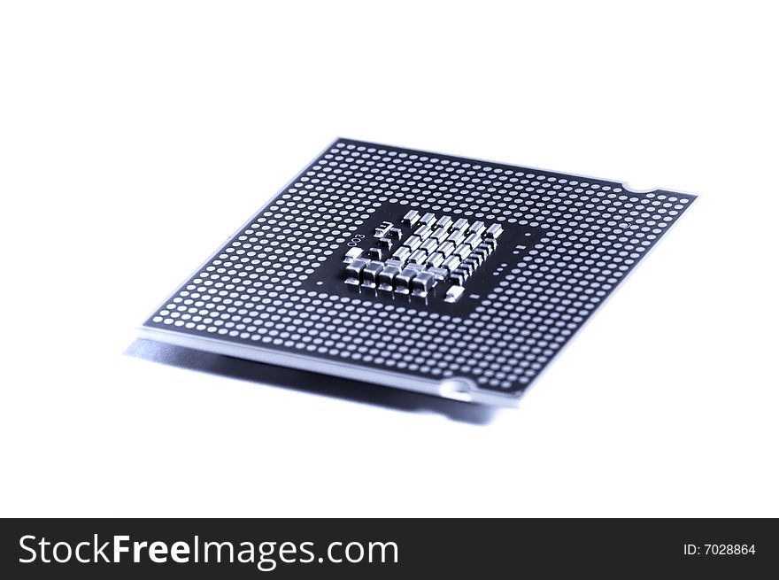 Macro of cpu processor with shallow DOF