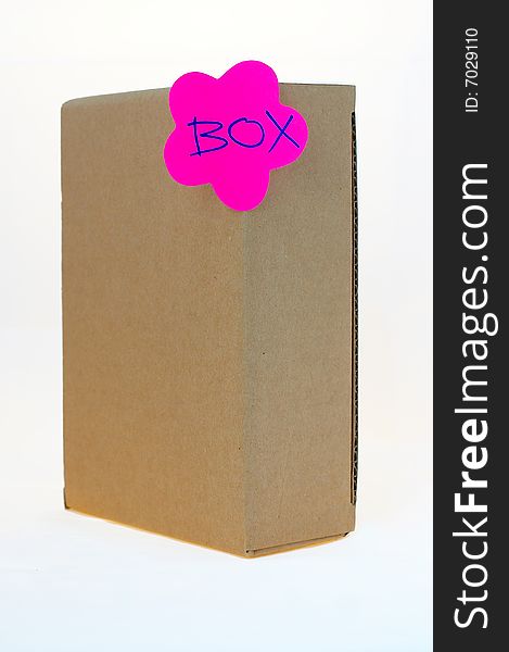 Open cardboard box - white isolated. Open cardboard box - white isolated