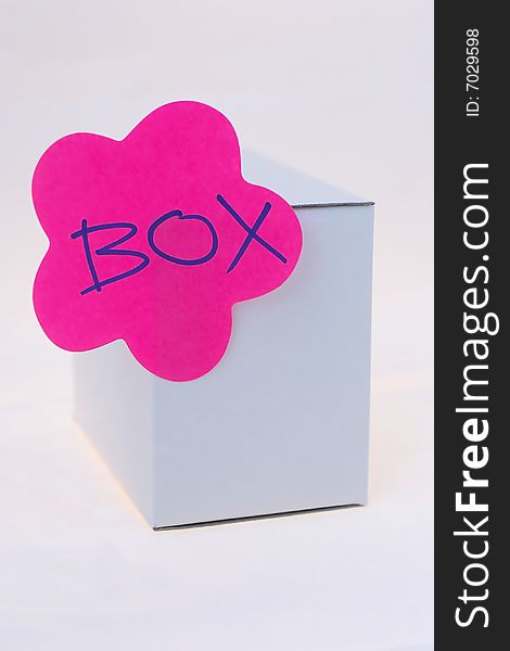 Open cardboard white box - isolated