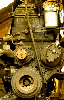 Old Diesel Engine Close-up Royalty Free Stock Images Old Diesel Engine Close-up Royalty Free Stock Images