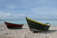 Boats On Beach Royalty Free Stock Image