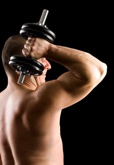 Man Lifting Weights Isolated On Black Royalty Free Stock Image Man Lifting Weights Isolated On Black Royalty Free Stock Image