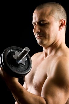 Man Lifting Weights Isolated On Black Royalty Free Stock Photos Man Lifting Weights Isolated On Black Royalty Free Stock Photos