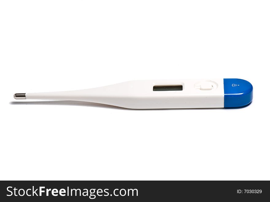Medical thermometer on the white isolated background