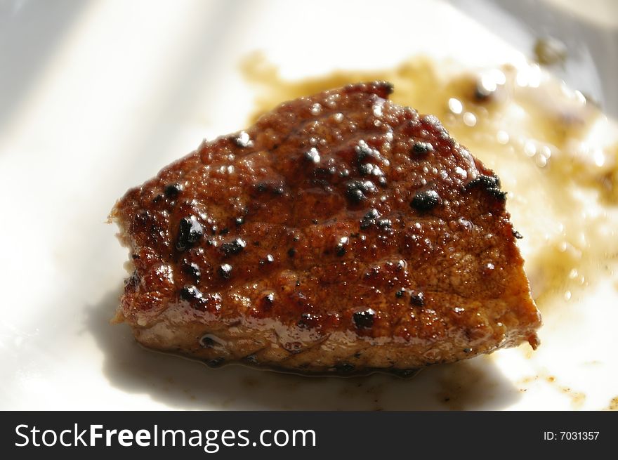 A Bitten Beef Steak