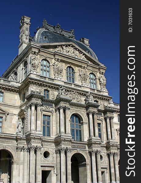 The Louvre view of building details.