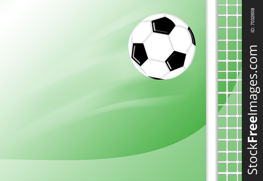 Flying soccer football background design. Flying soccer football background design