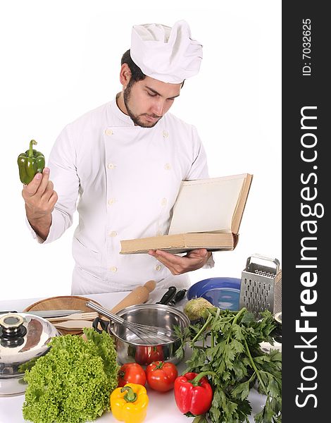 Young Chef Preparing Lunch