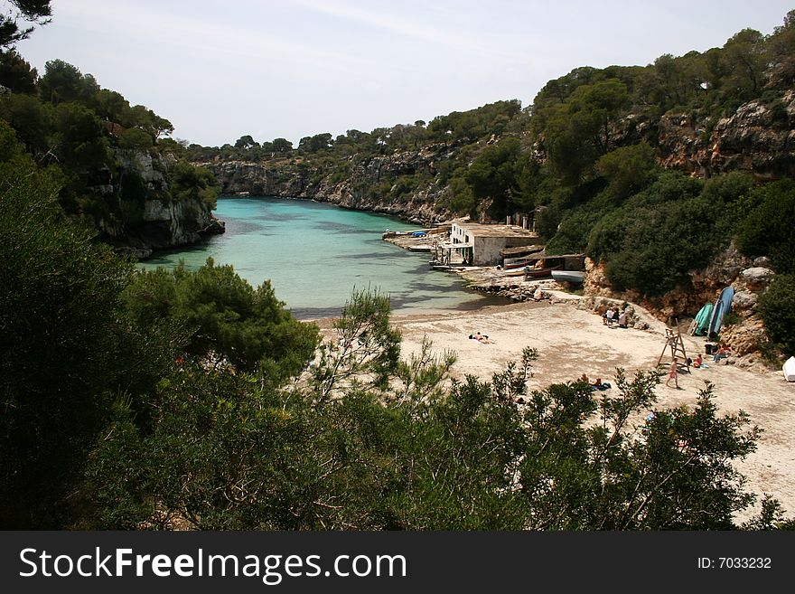 Cala Pi, one of the most beautiful bays of Majorca, Spain. Similar to a fjord in Norway the bay goes far into the back-country. Cala Pi, one of the most beautiful bays of Majorca, Spain. Similar to a fjord in Norway the bay goes far into the back-country.
