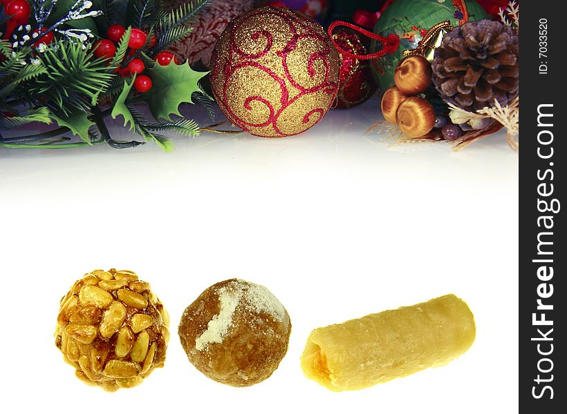 Sweet dessert in a typical Spanish Christmas. Sweet dessert in a typical Spanish Christmas