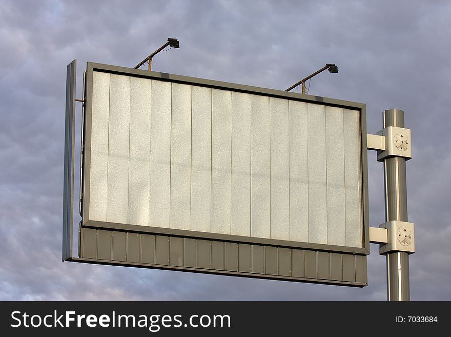 Free advertisement place. A blank billboard.