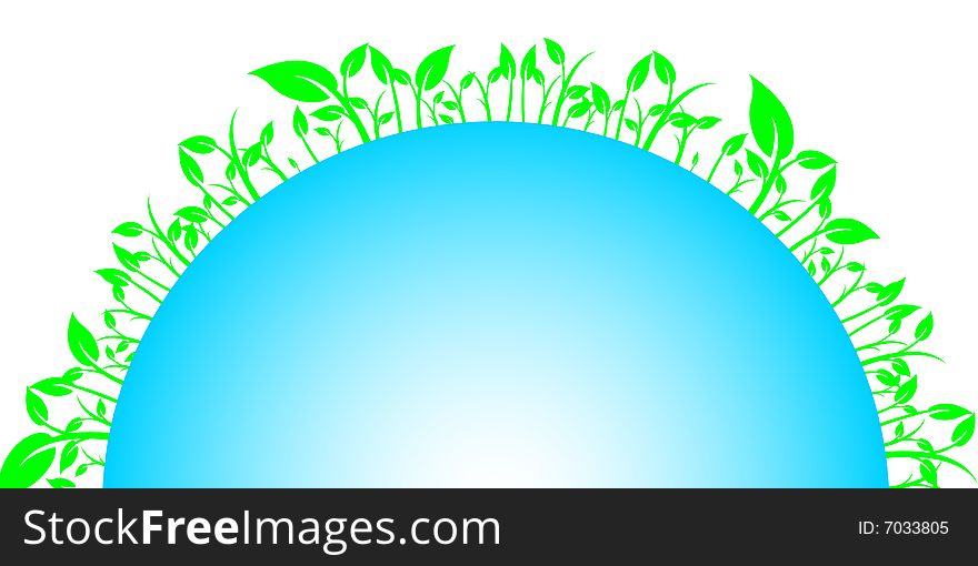 Floral earth, abstract vector illustration