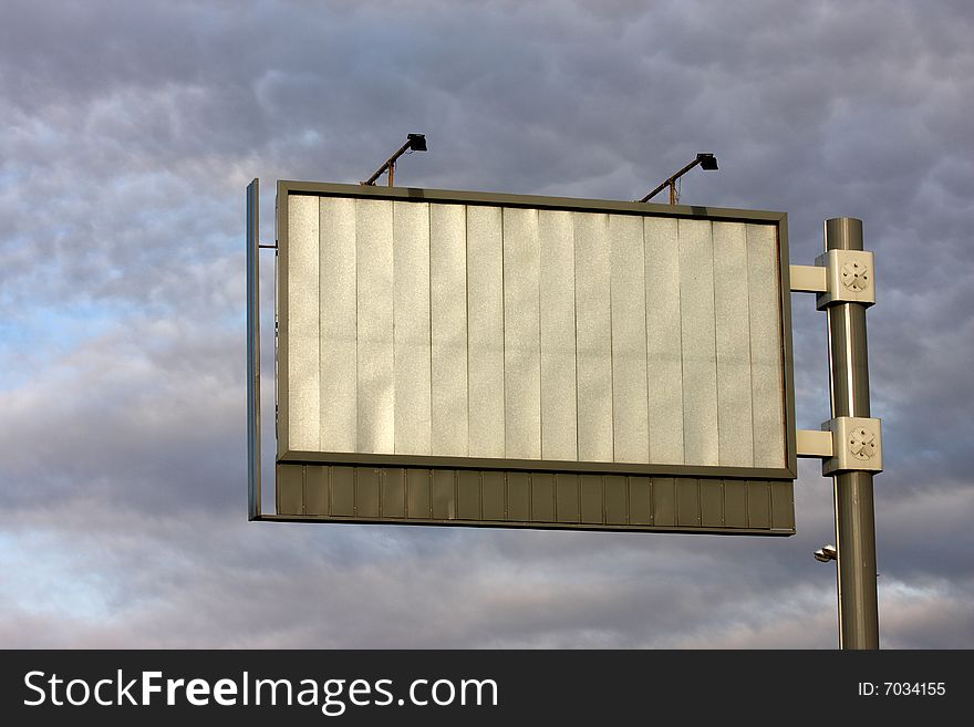 Free advertisement place. A blank billboard.