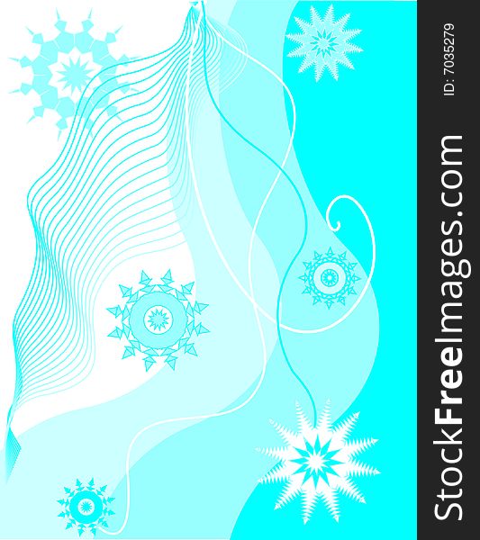 Abstract background with snowflakes. .Vector illustration.
