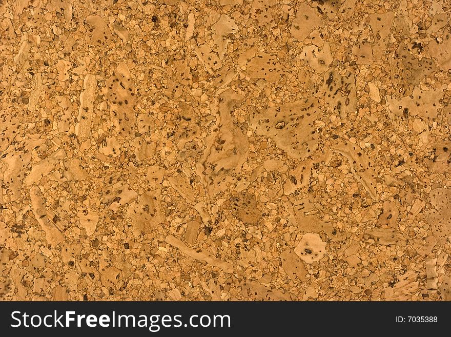 Close-up cork color textured background. Close-up cork color textured background