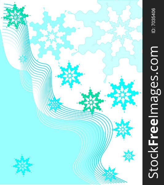 Abstract background with snowflakes. .Vector illustration.